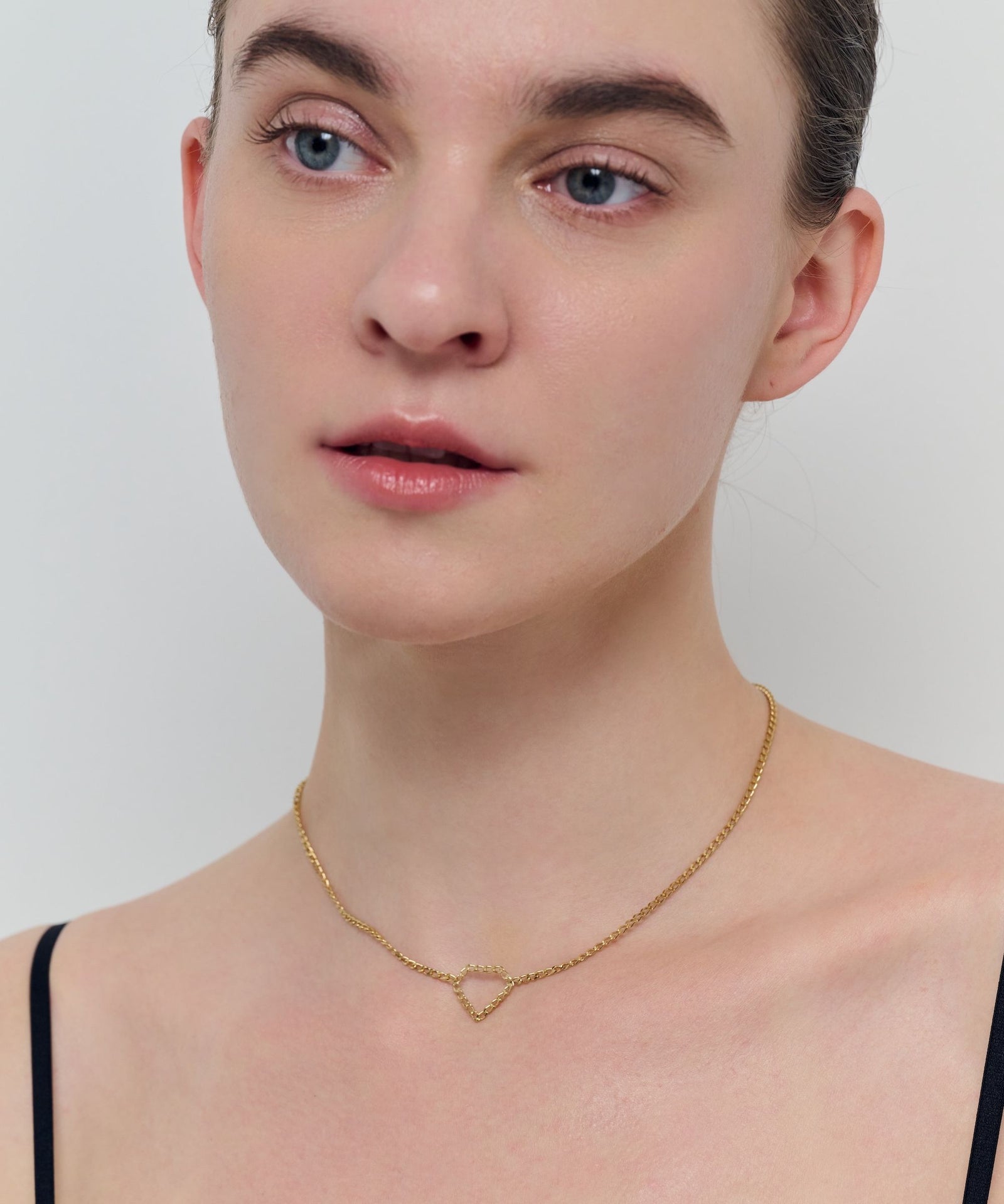 Diamond Long Curb Chian Necklace|SV925
