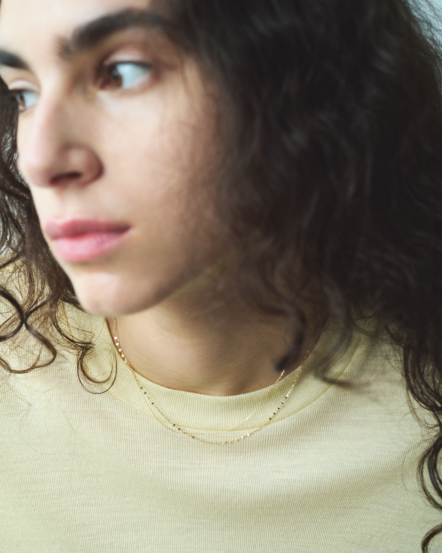 Mix Pancake Chain Necklace | K10YG