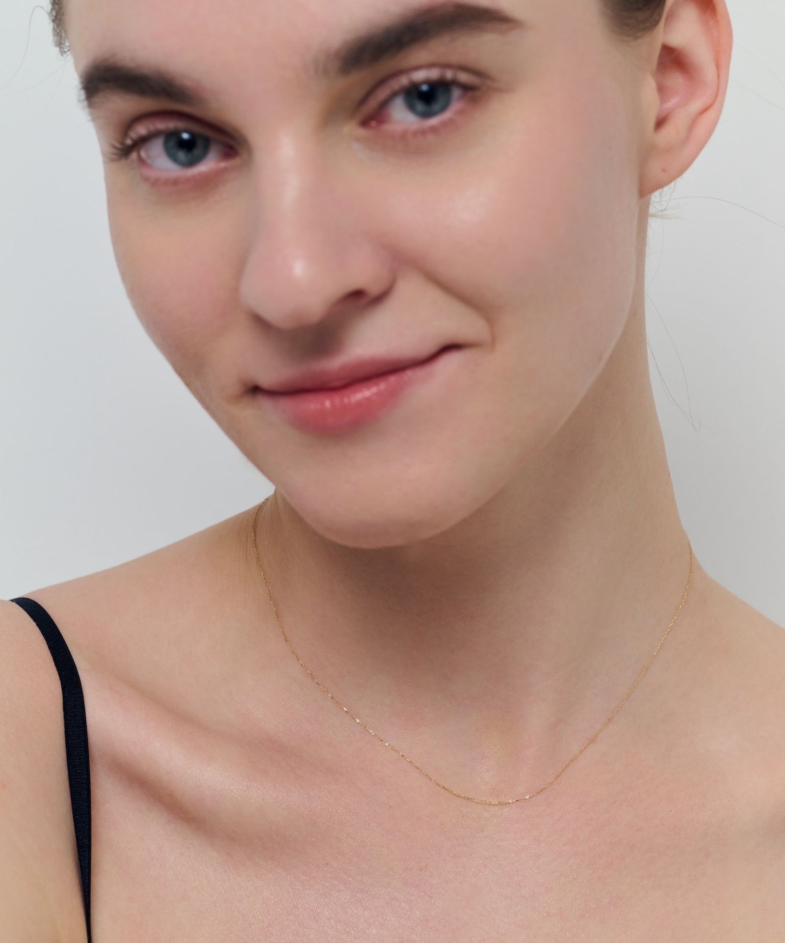 String Light Chain Necklace|K18YG