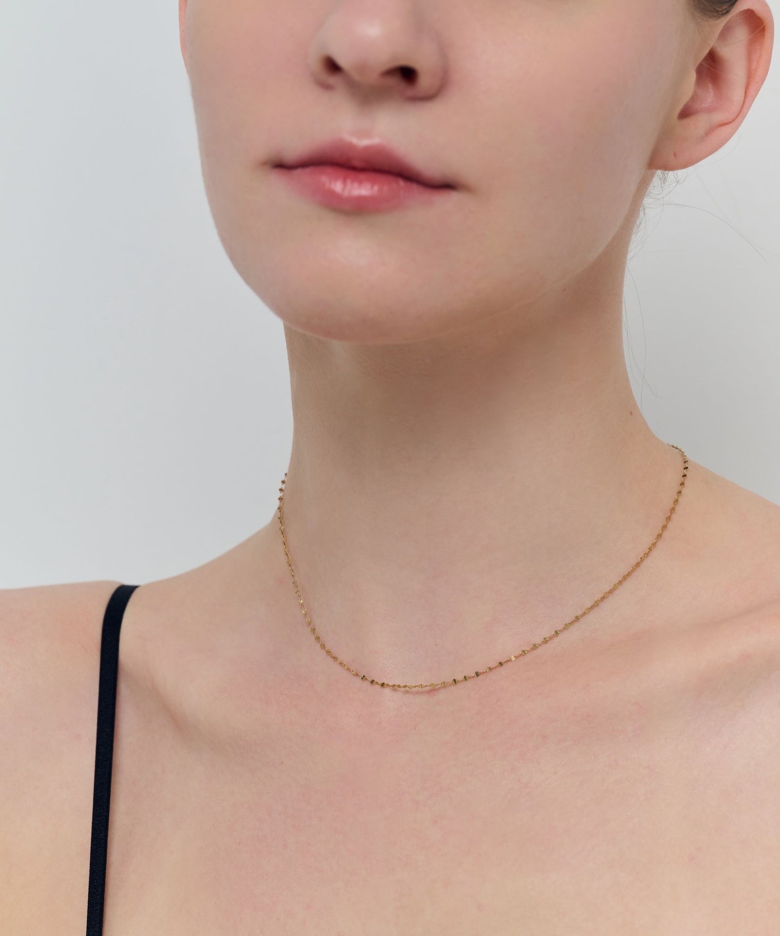 Pancake Chain Necklace | K10YG