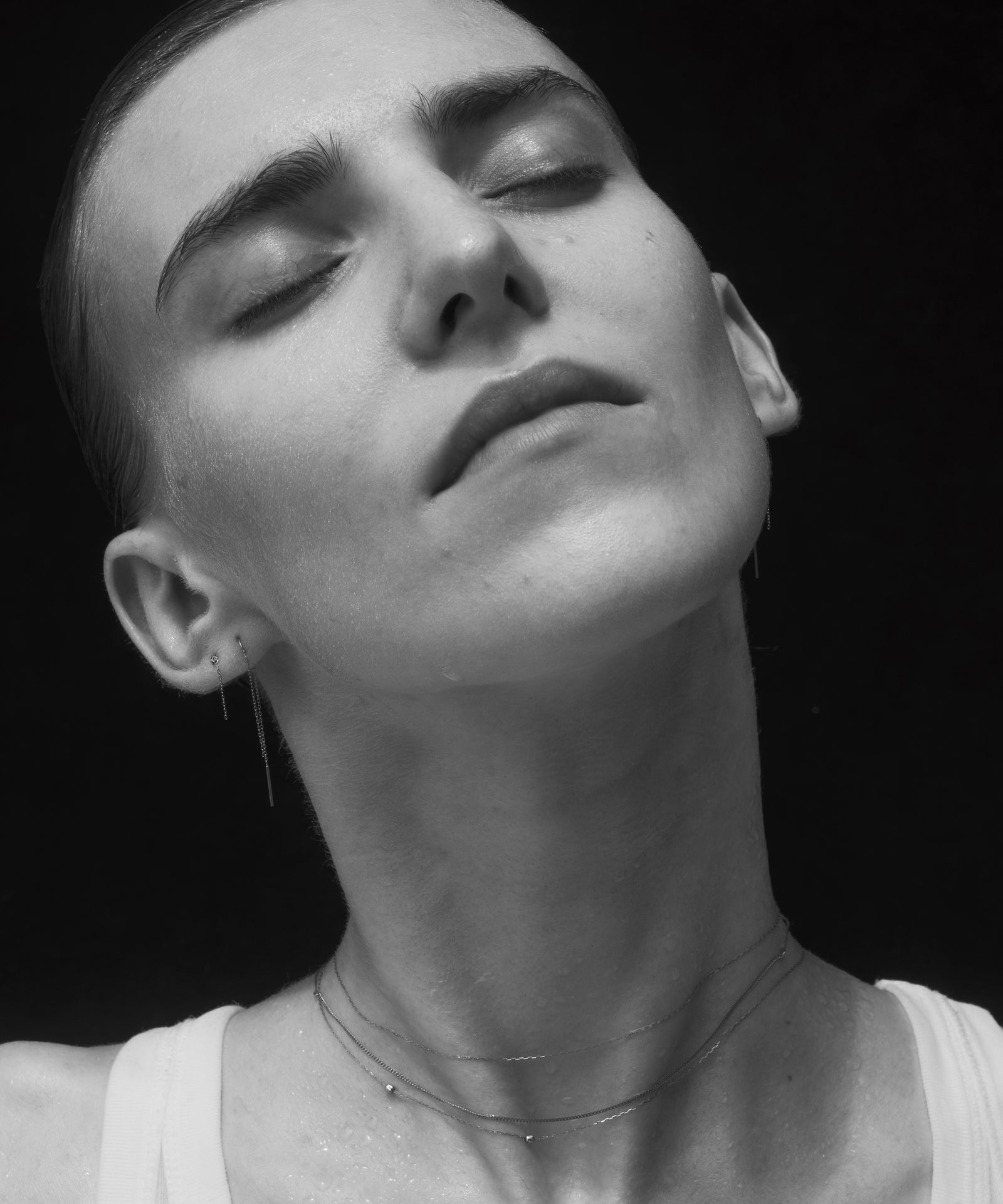 String Light Chain Necklace|K18PG