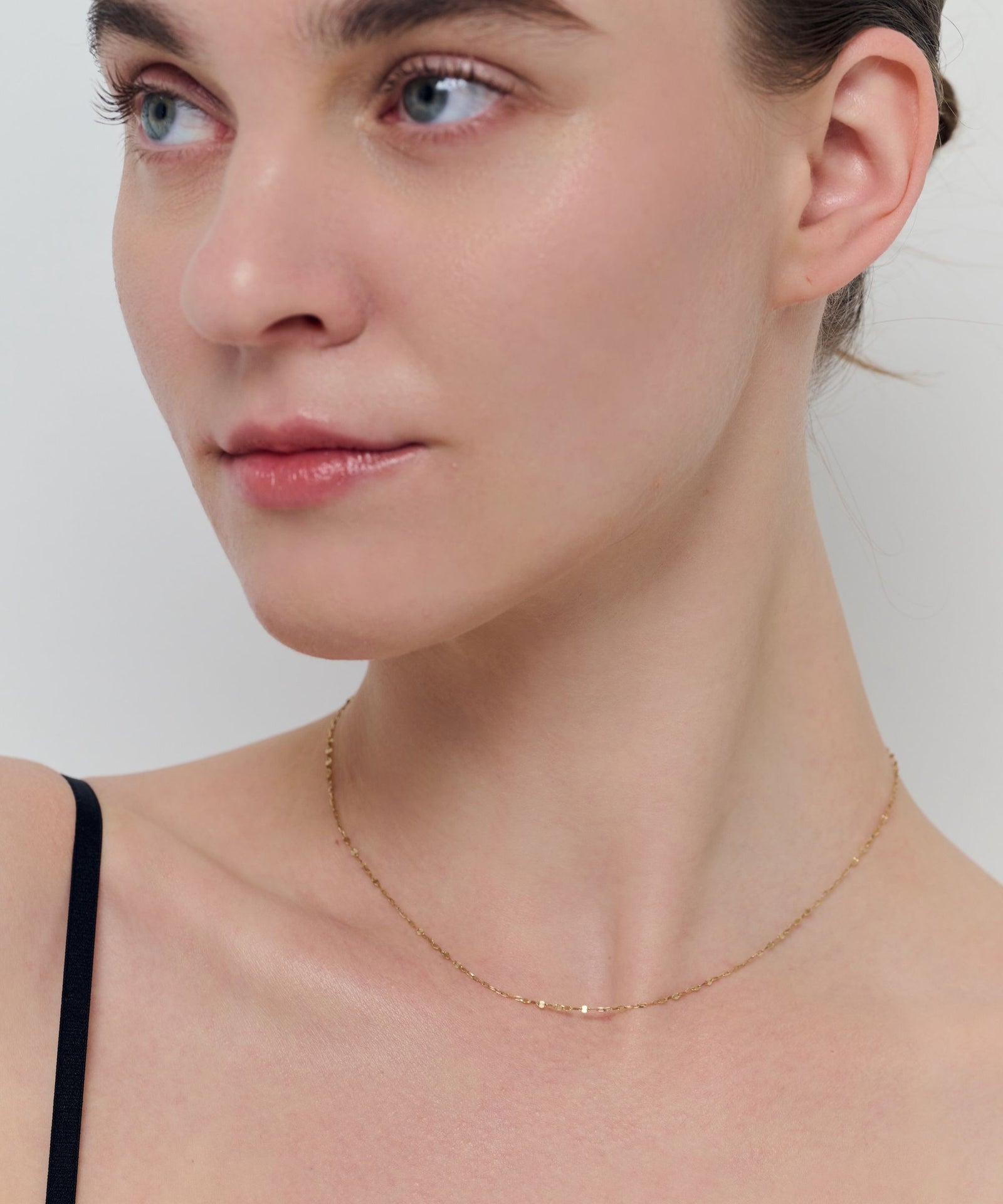 Mix Pancake Chain Necklace | K10YG