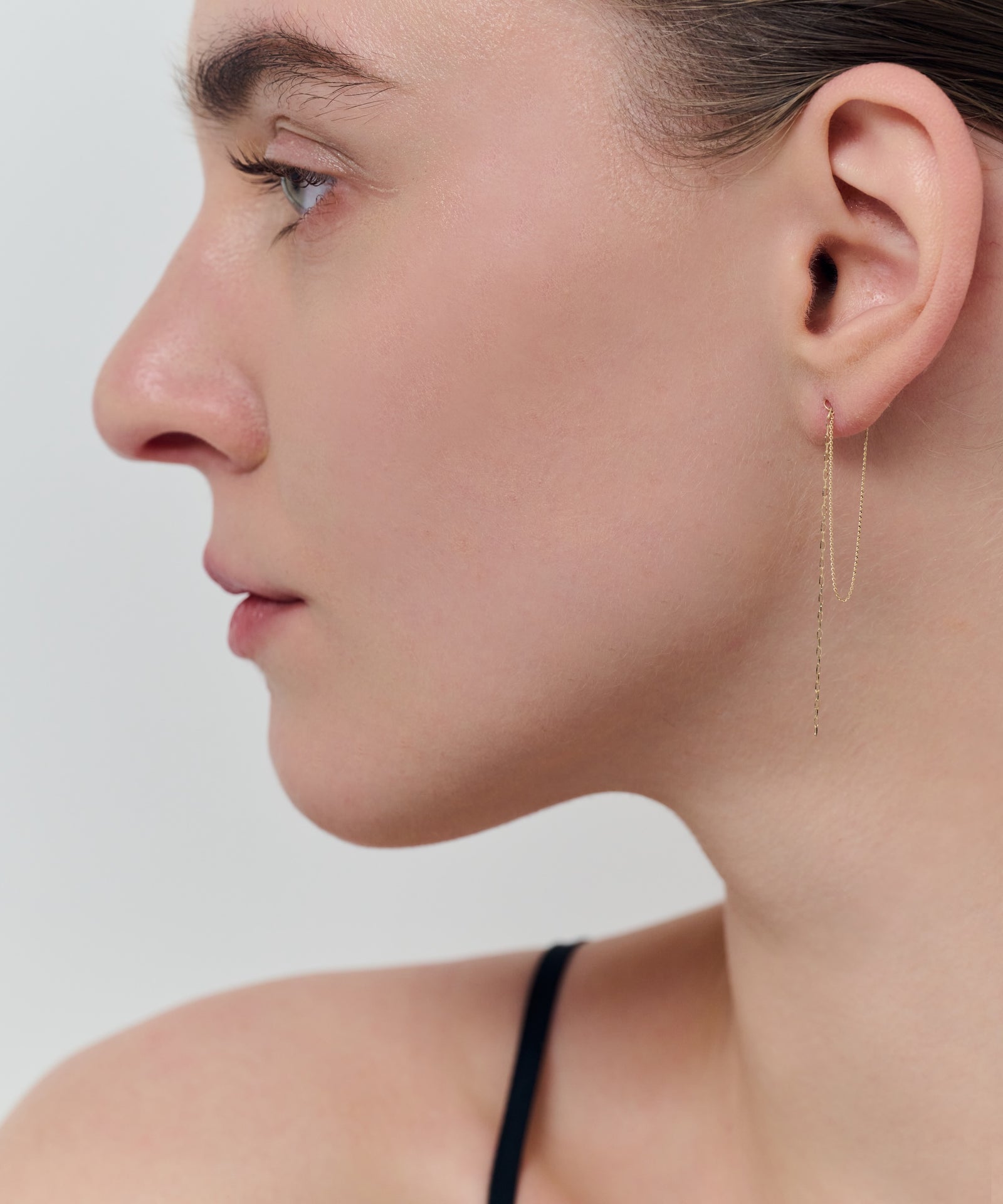 Duo Hoop Pierce|K10YG