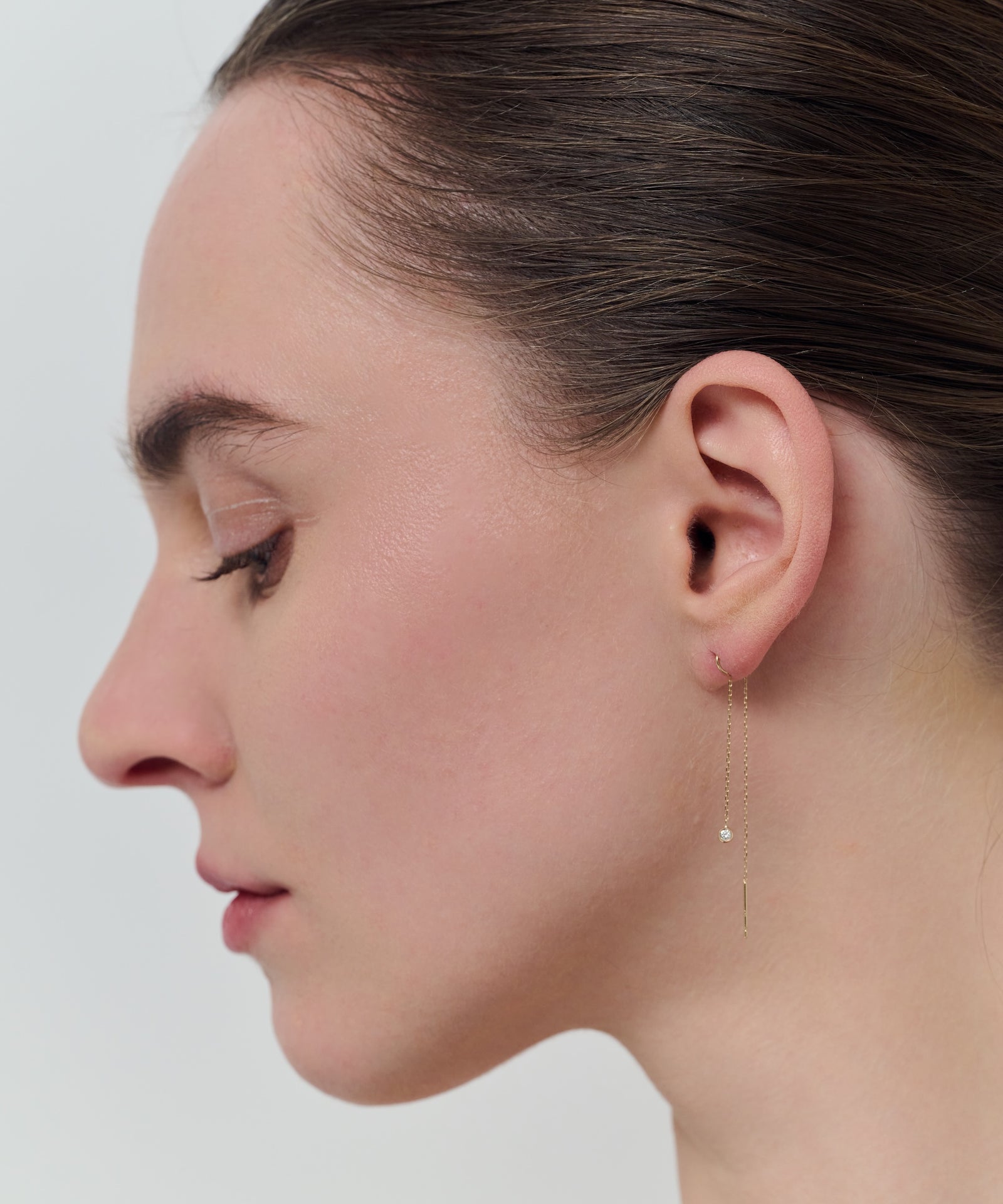Diamond Loopie Pierce|K10YG / Diamond
