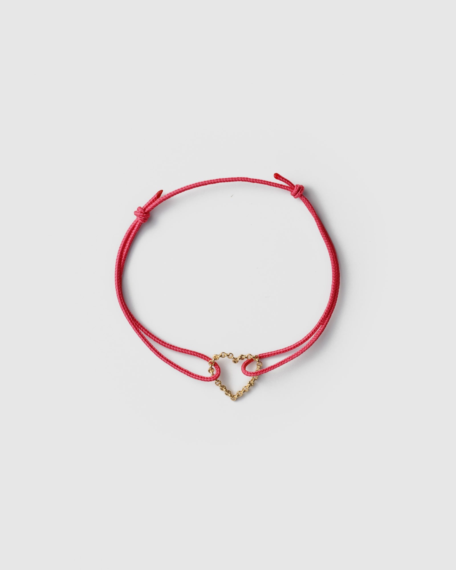 Heart Half Round Chain Cord Bracelet | SV925