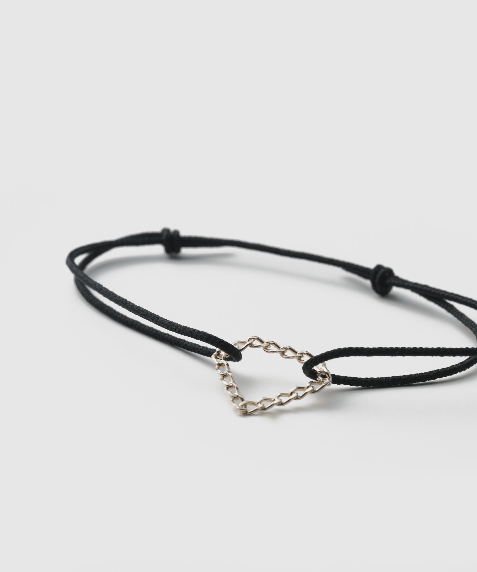 Diamond Long Curb Chian Cord Bracelet | SV925