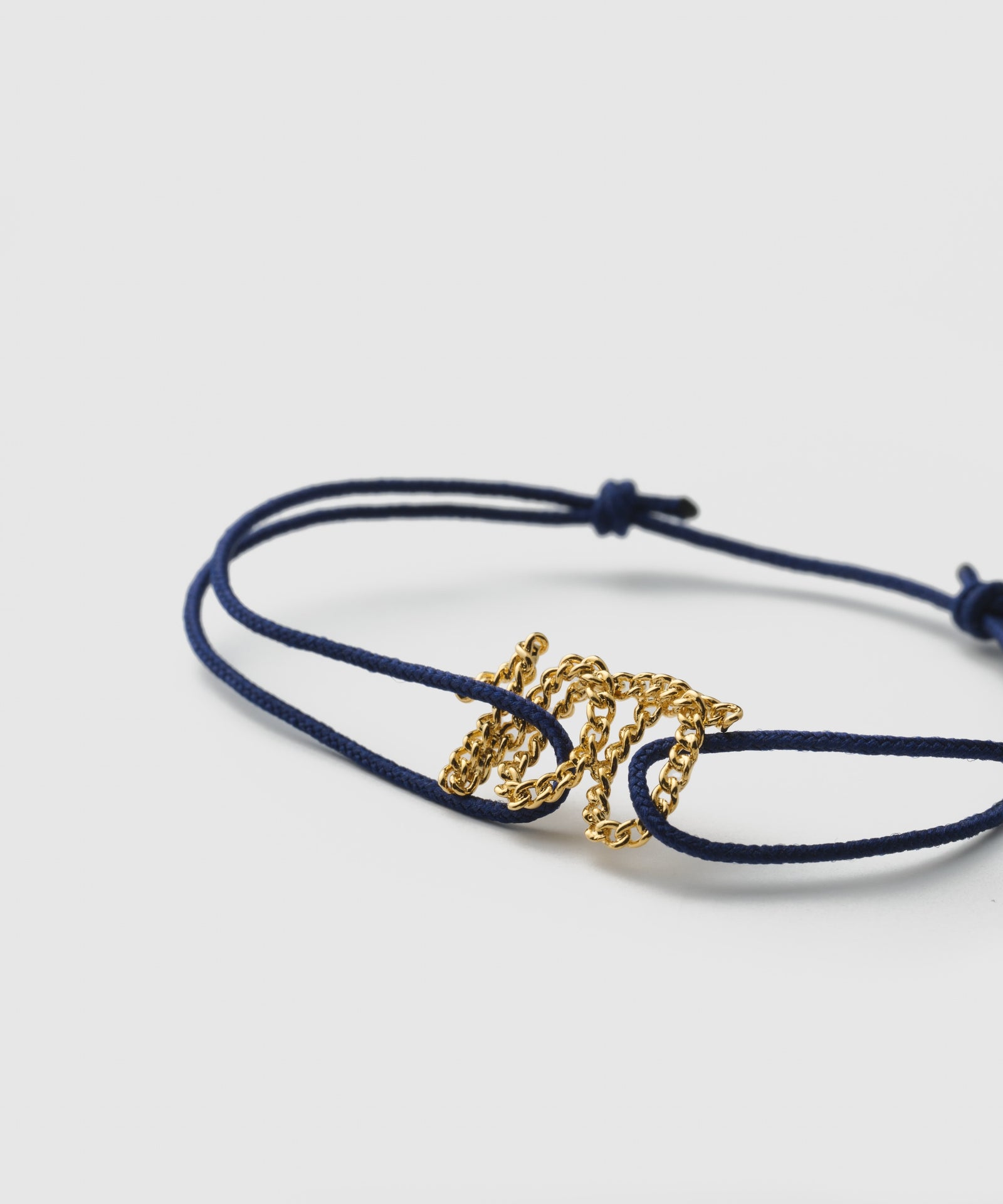 100 Curb Chain Cord Bracelet | SV925