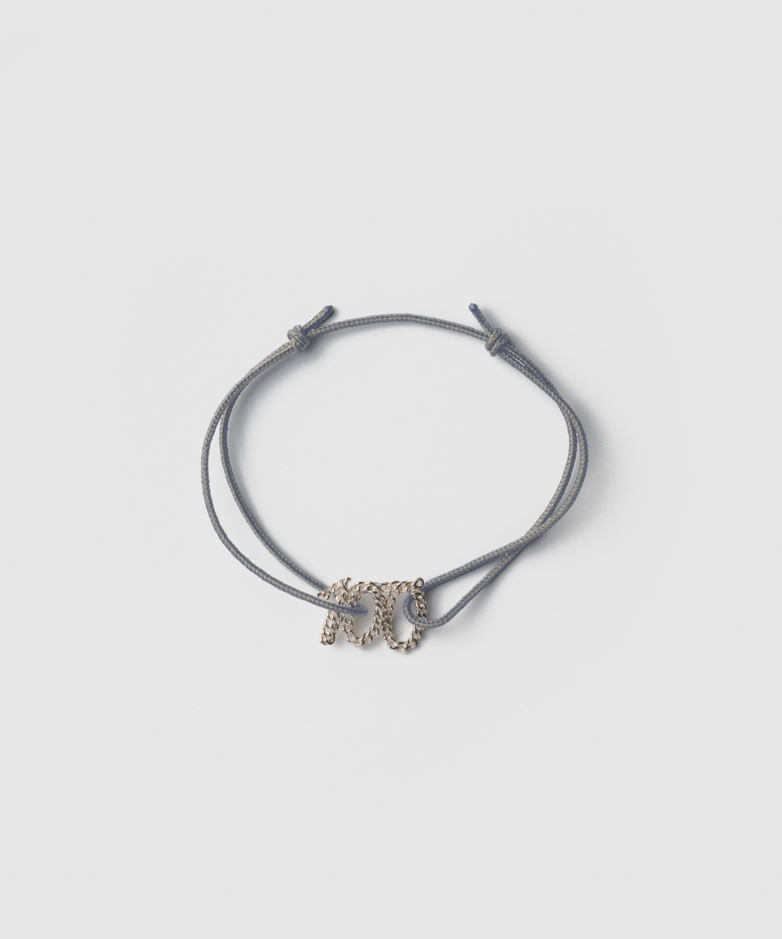 100 Curb Chain Cord Bracelet | SV925