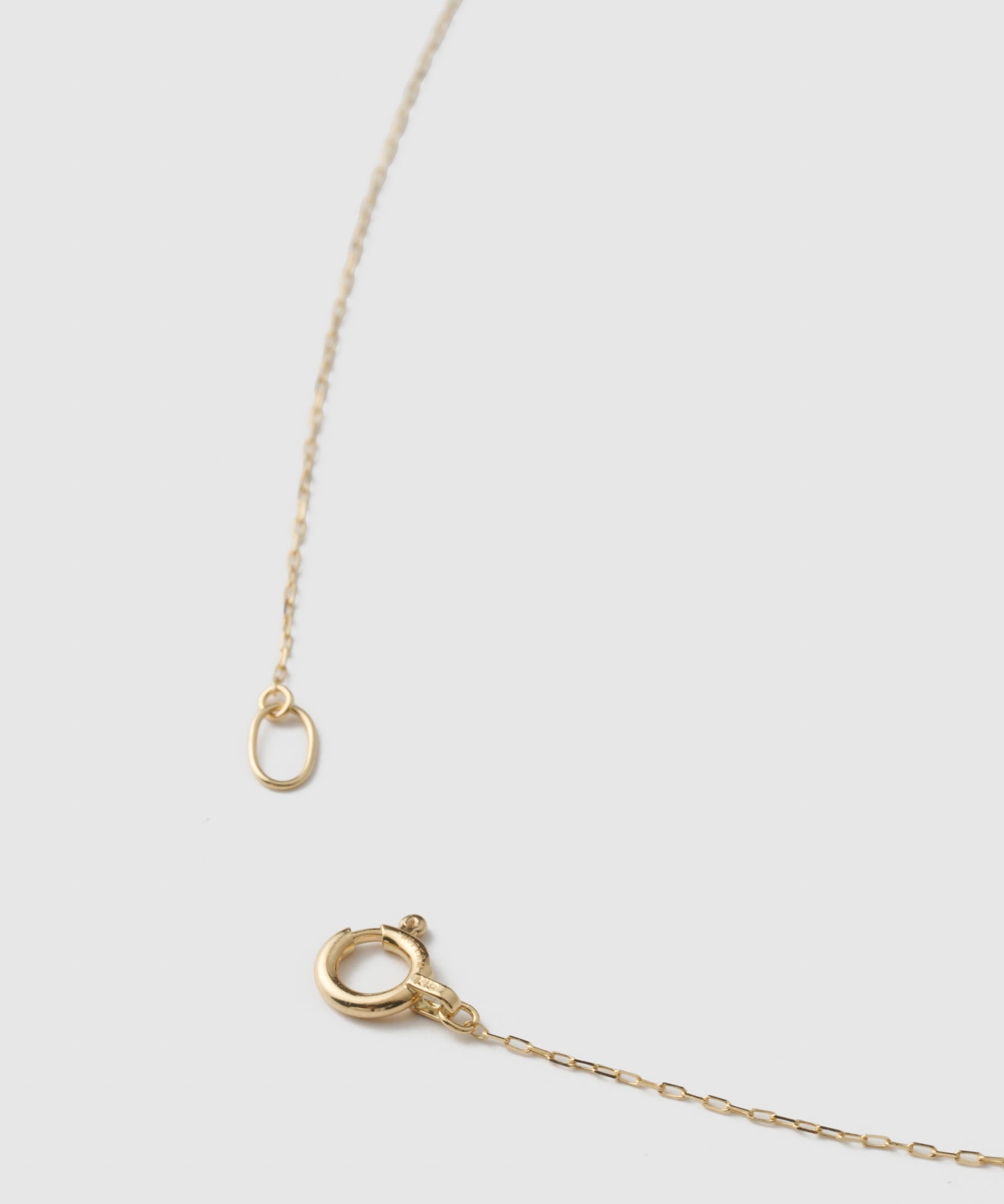 String Light Chain Necklace 2 Beads|K18YG