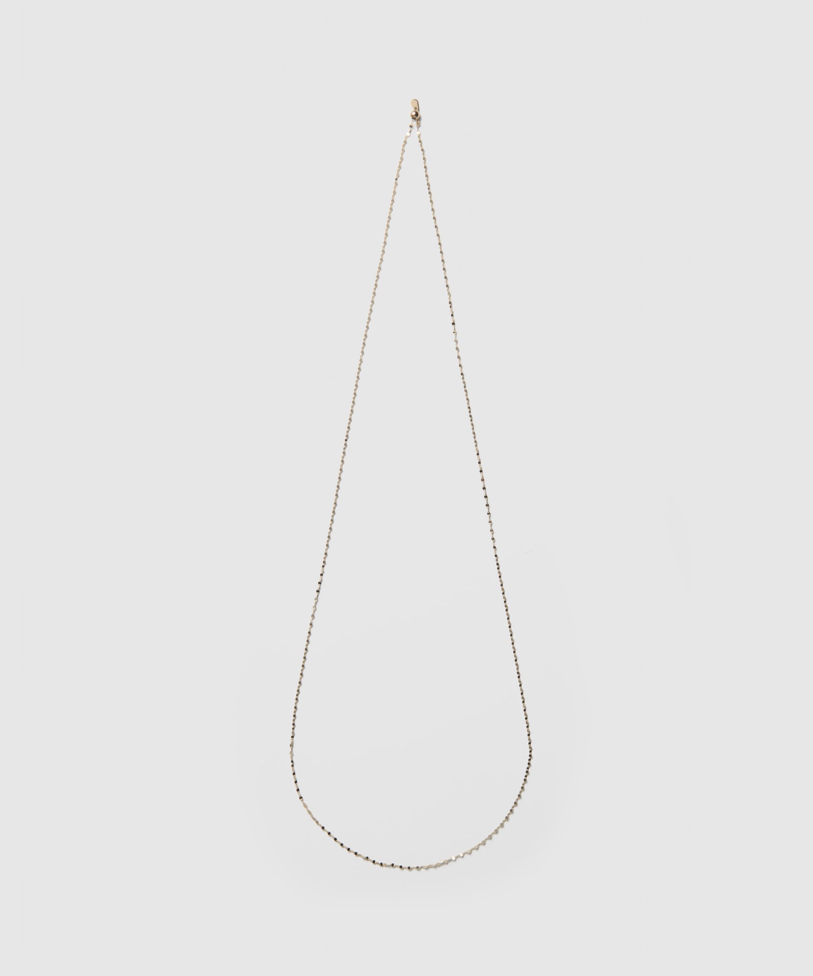 Pancake Chain Long Necklace|K10YG