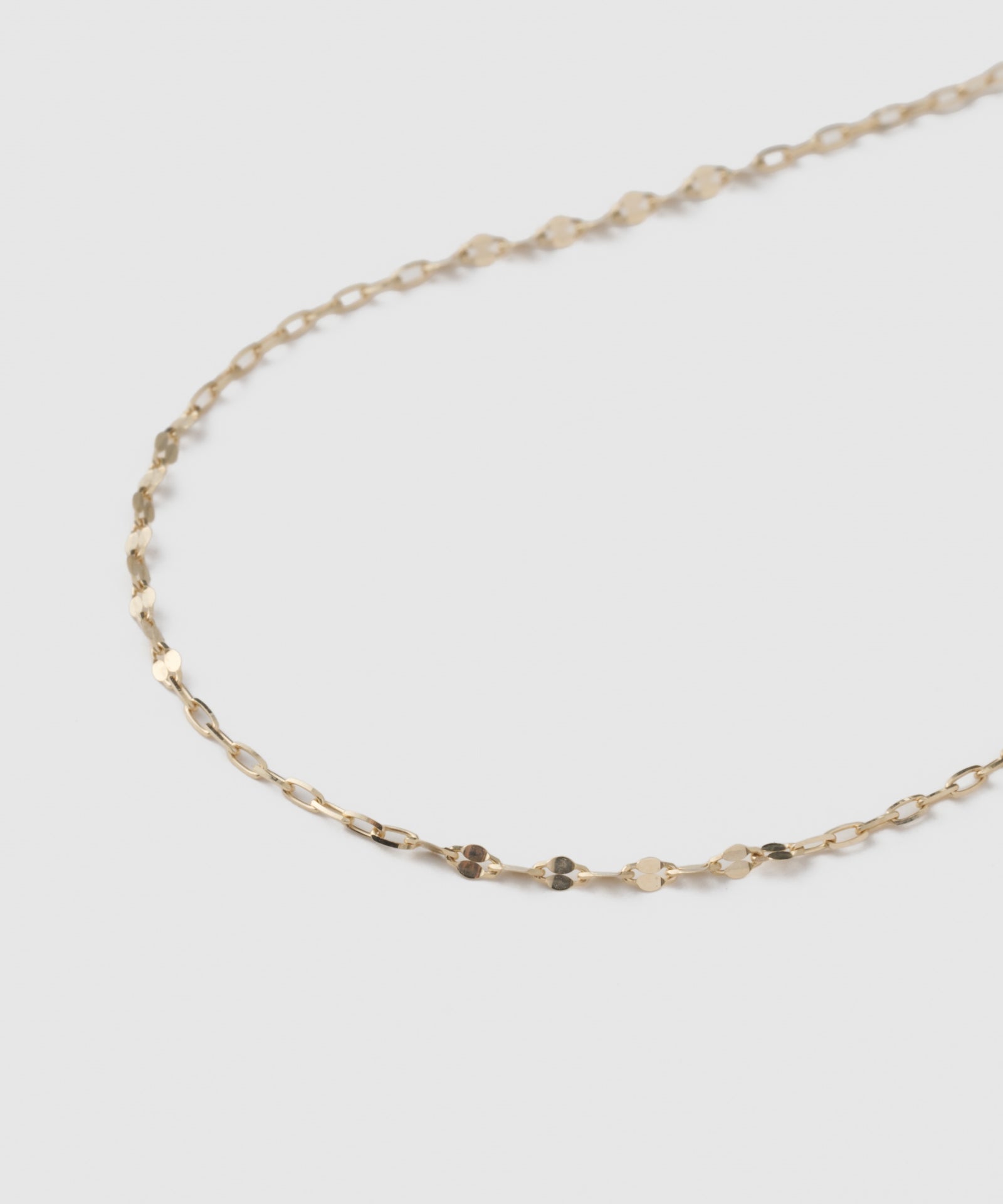 Mix Pancake Chain Necklace | K10YG