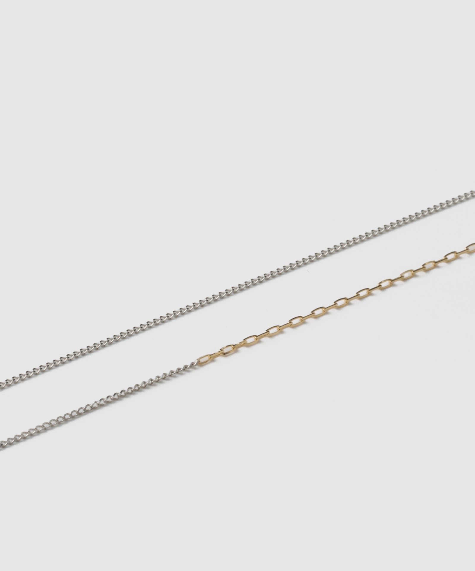 Asymmetric Chain Necklace 3(PT) : 2(K10)