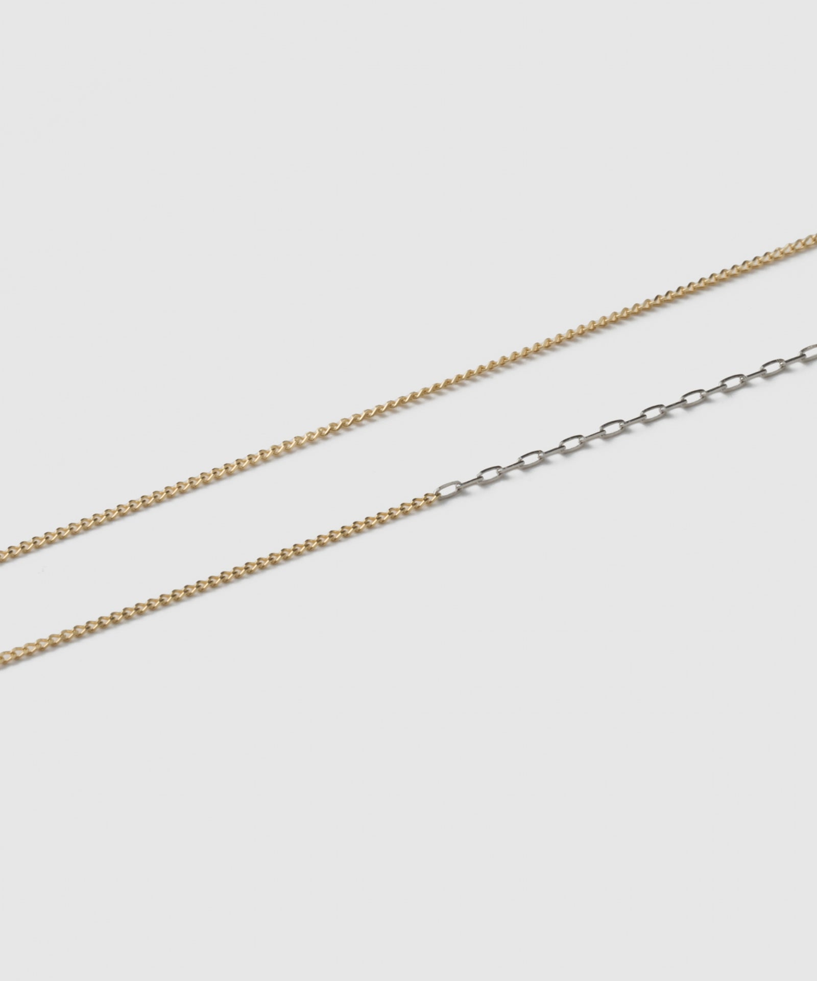 Asymmetric Chain Necklace 3(K10) : 2(PT)