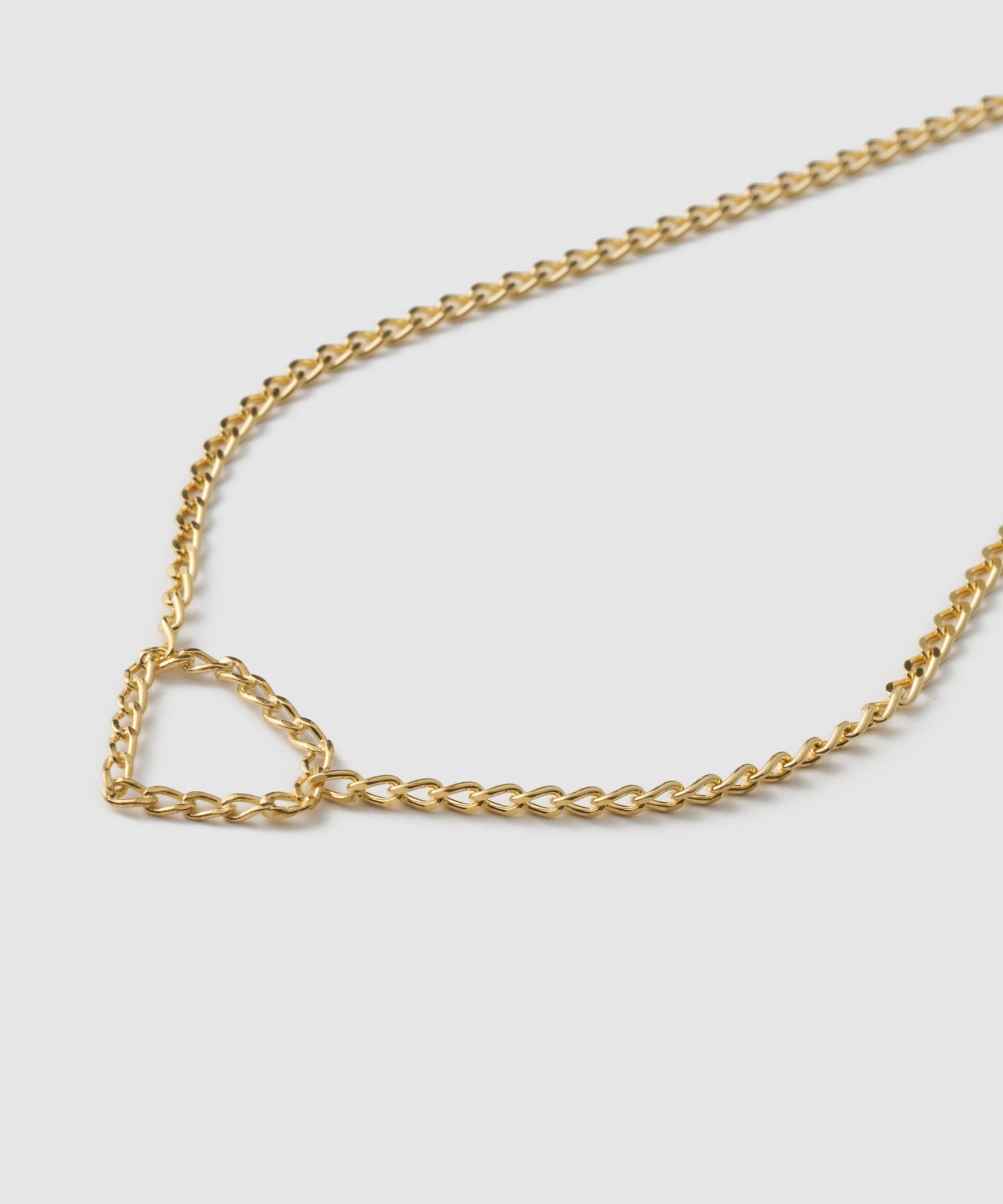 Diamond Long Curb Chian Necklace|SV925