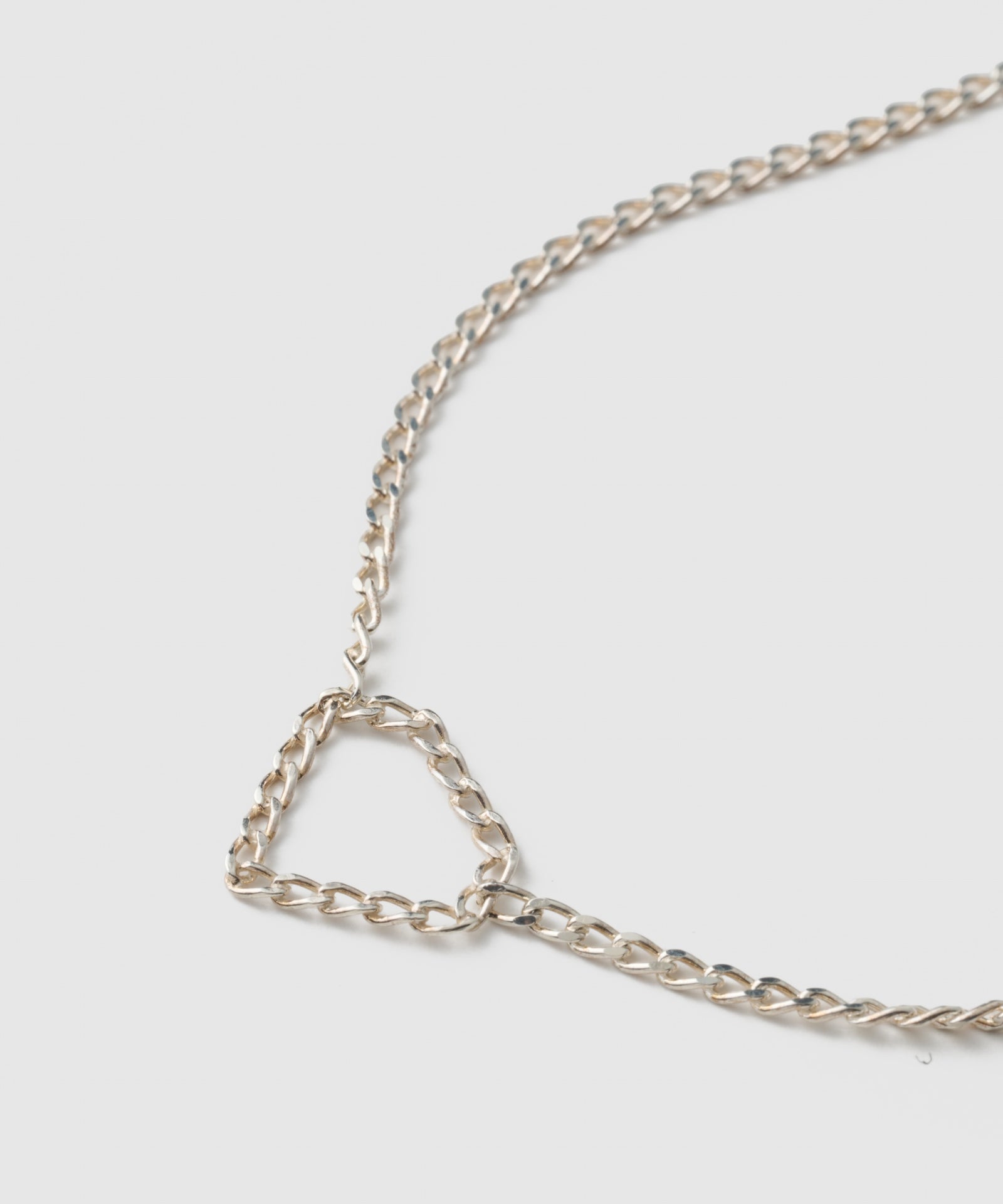 Diamond Long Curb Chian Necklace | SV925