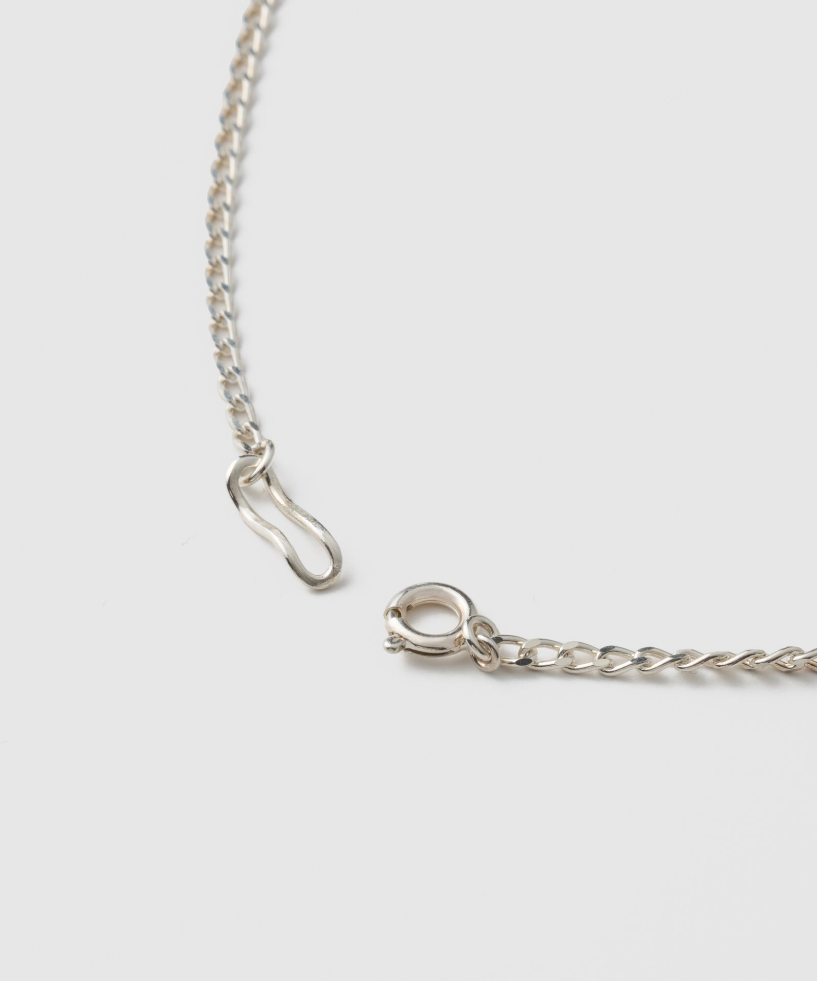 Diamond Long Curb Chian Necklace | SV925