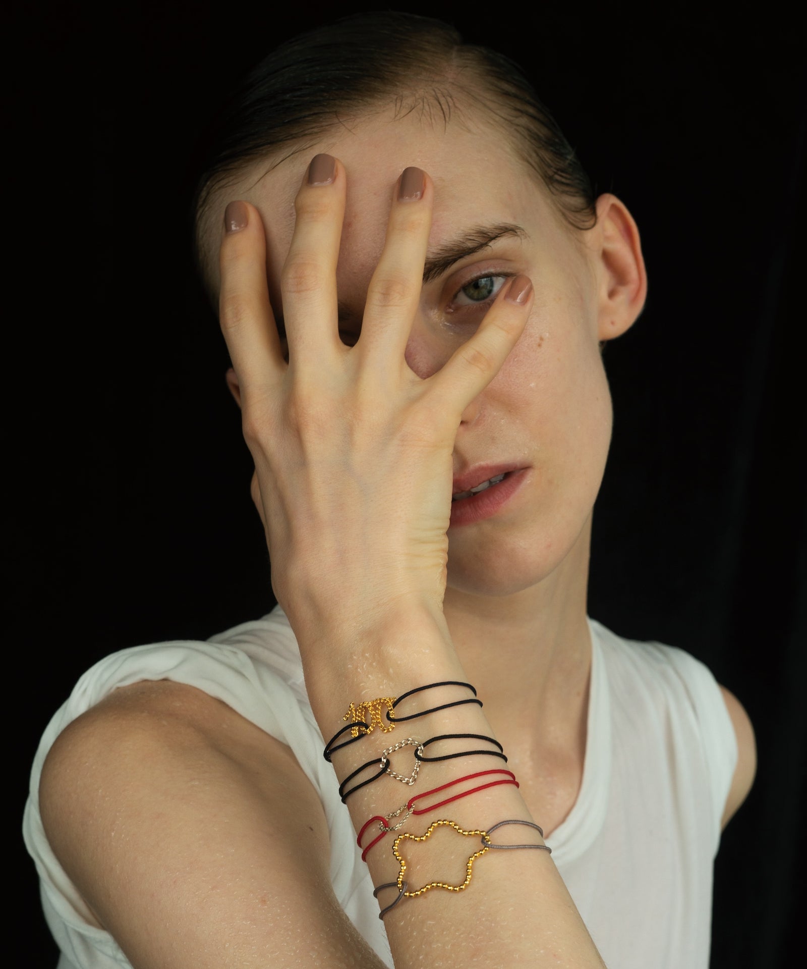 100 Curb Chain Cord Bracelet | SV925