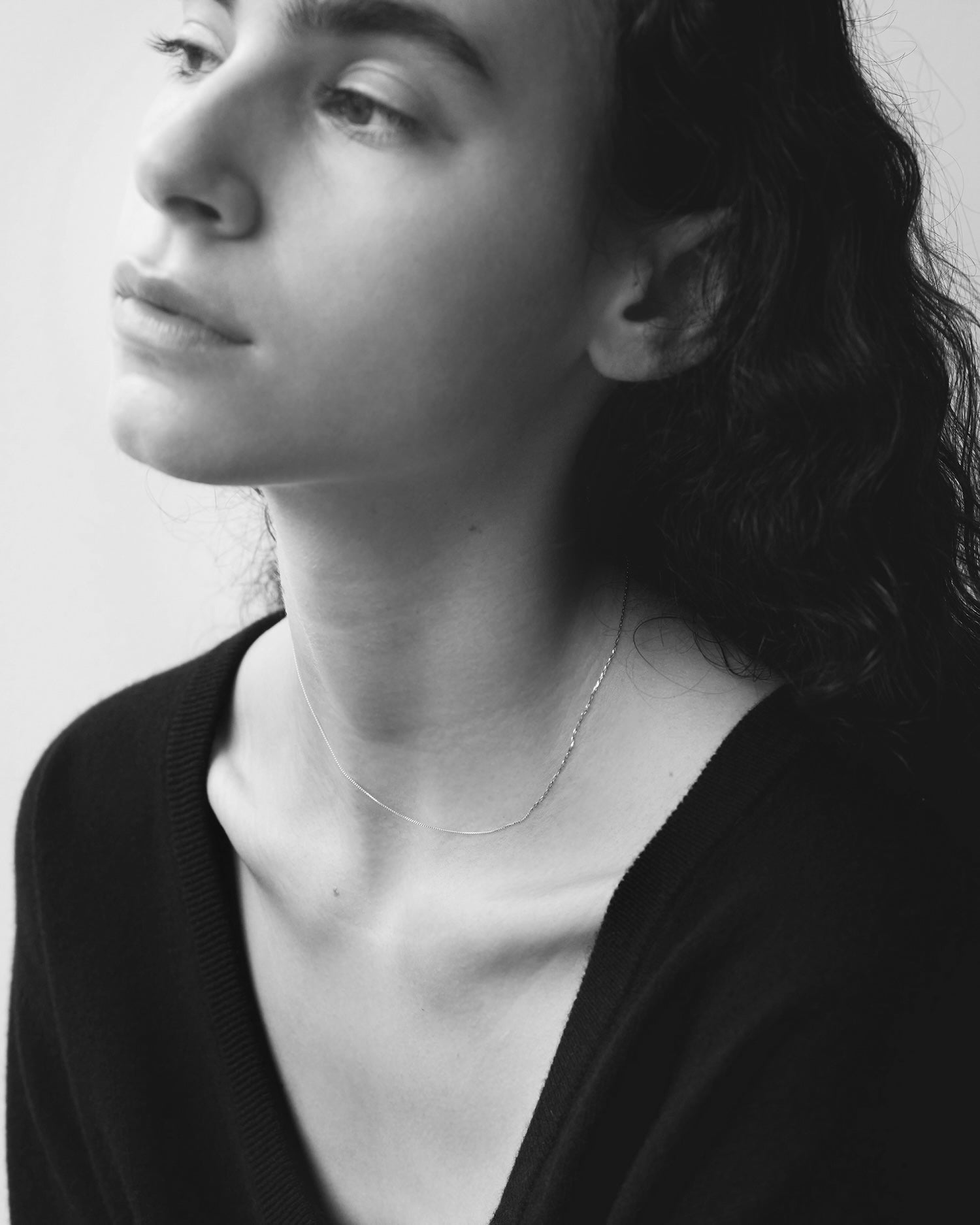 Asymmetric Chain Necklace 3(PT) : 2(K10)