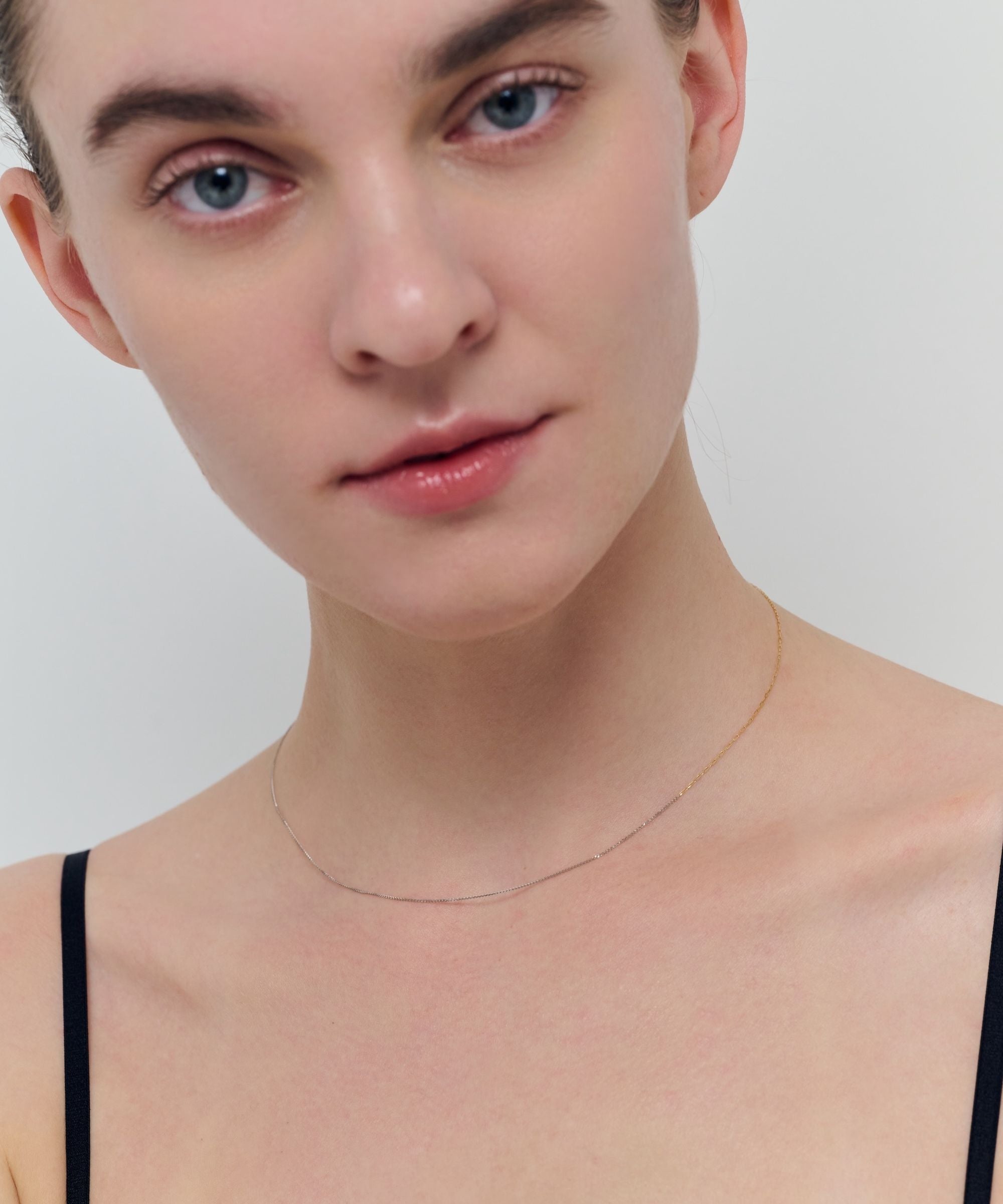 V*o様 ネックレス　K10 Asymmetric Chain Necklace 3(PT) : 2(K10) – wePERM