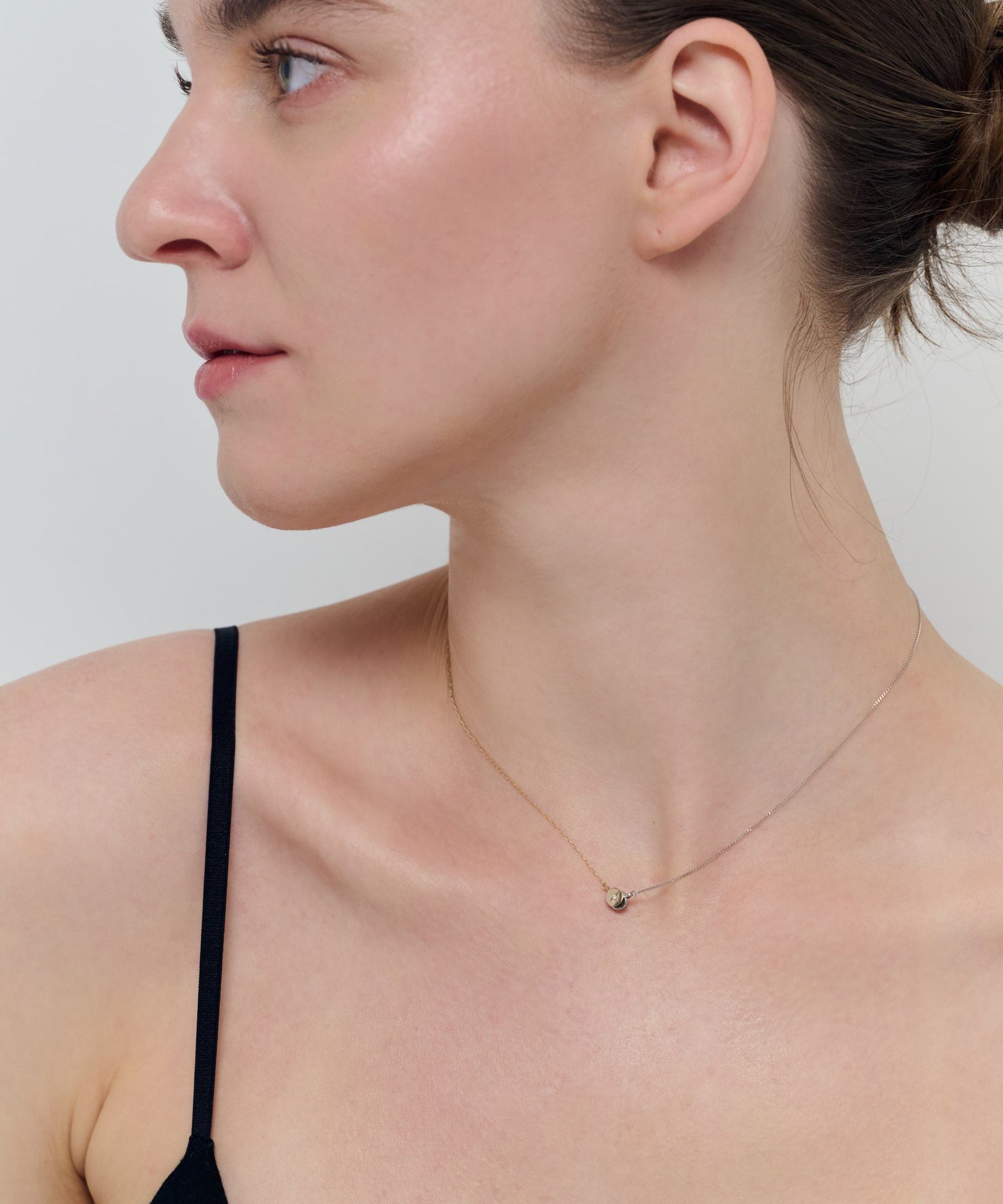Diamond Glove Asymmetric Necklace3(PT) : 2(K10)