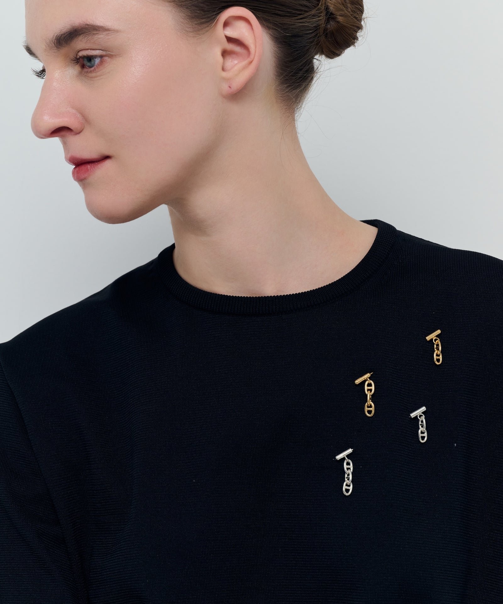 Drop Anchor Chain brooch｜SV925