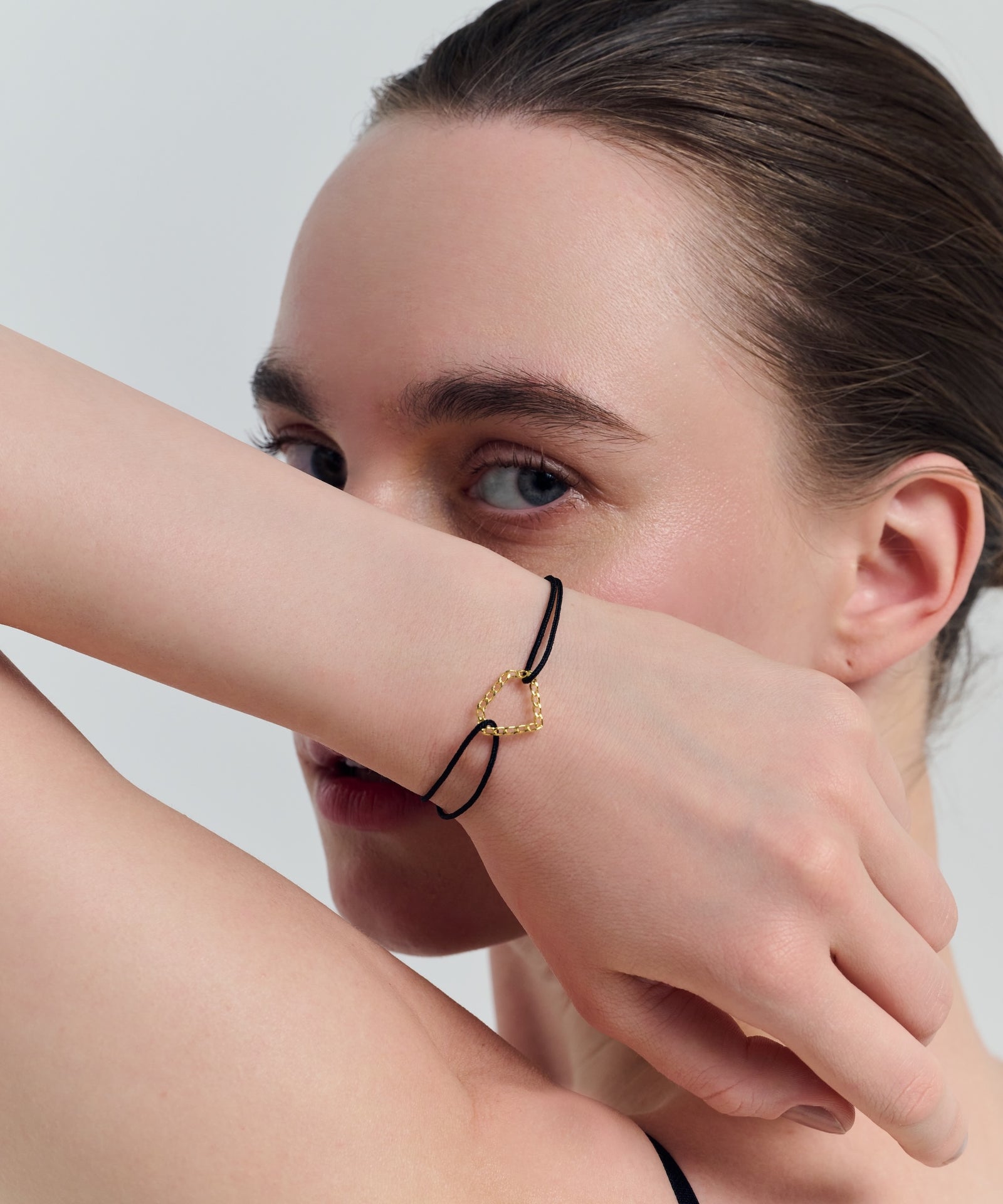 Diamond Long Curb Chian Cord Bracelet | SV925