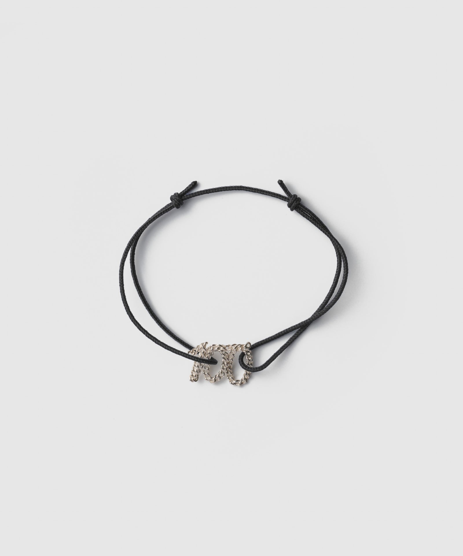 100 Curb Chain Cord Bracelet | SV925