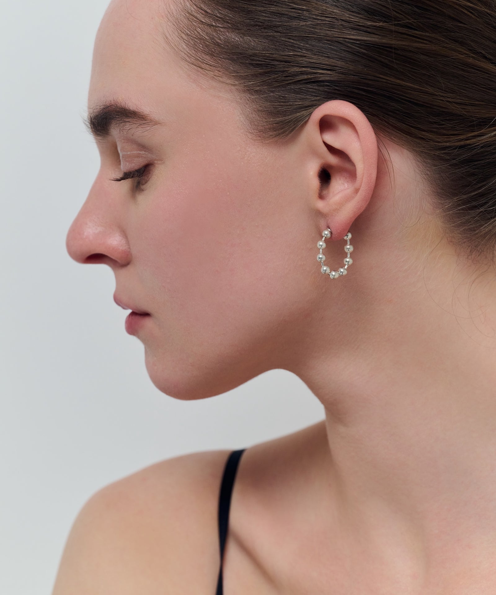 Bubble Chain Hoop Pierce | SV925