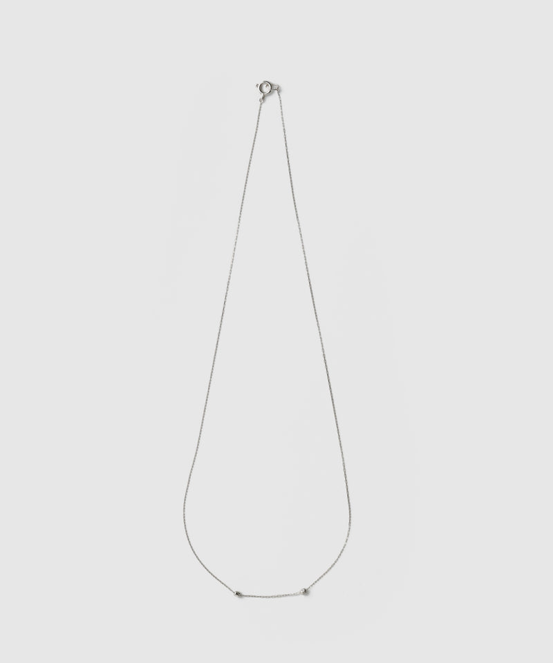 String Light Chain Necklace 2 Beads｜Pt850