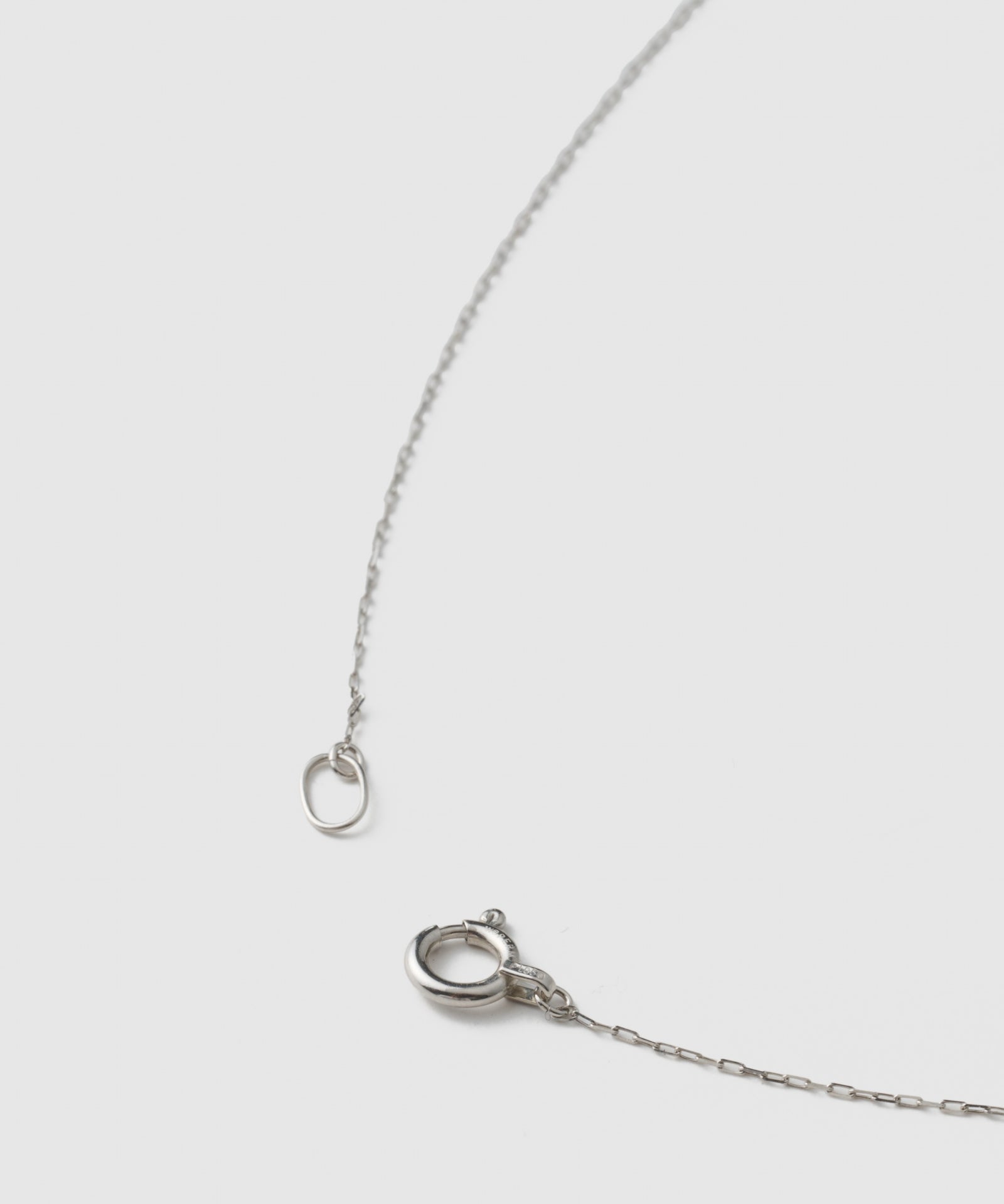 String Light Chain Necklace 2 Beads｜Pt850