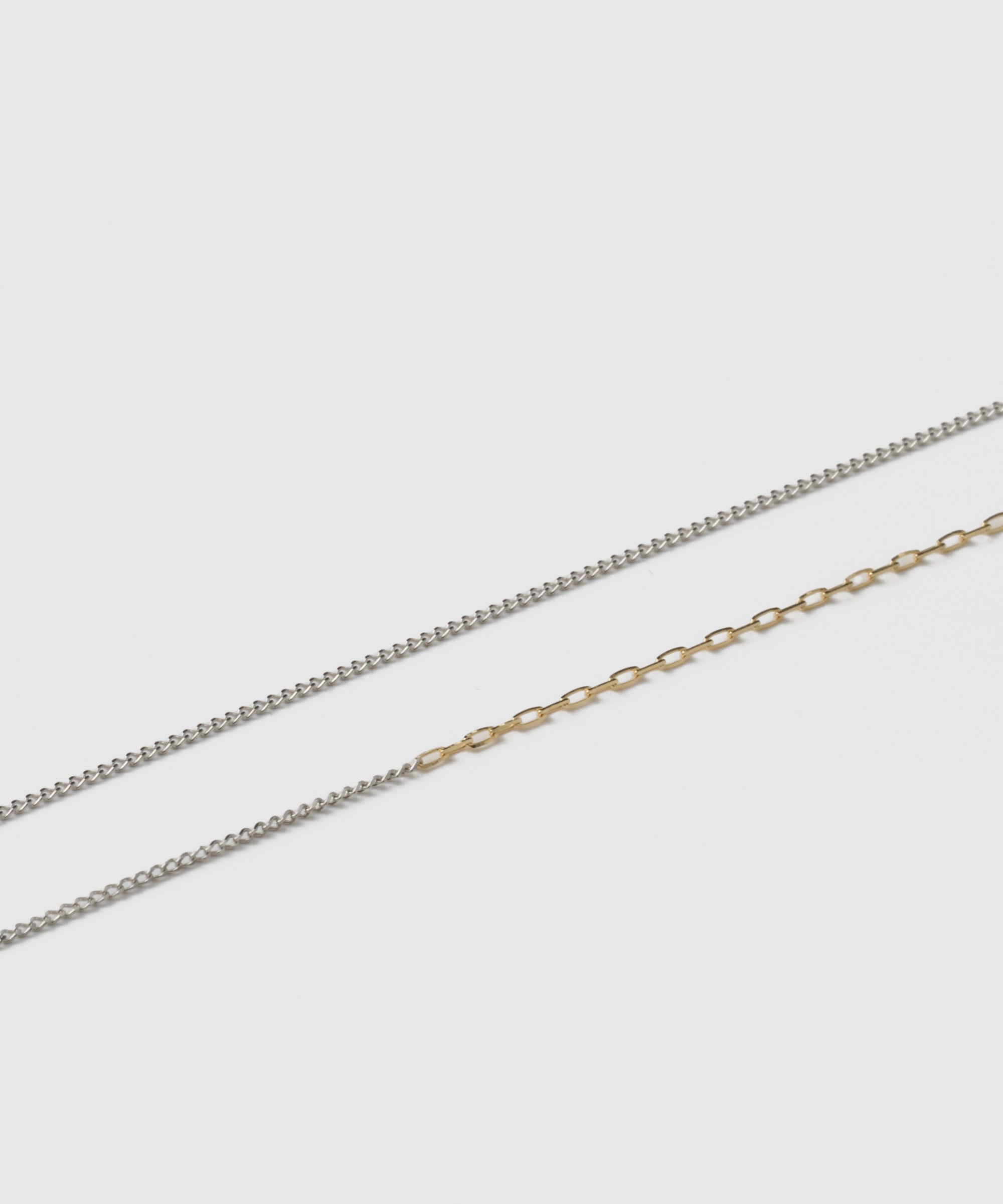 Asymmetric Chain Necklace 3(PT) : 2(K10) – wePERM