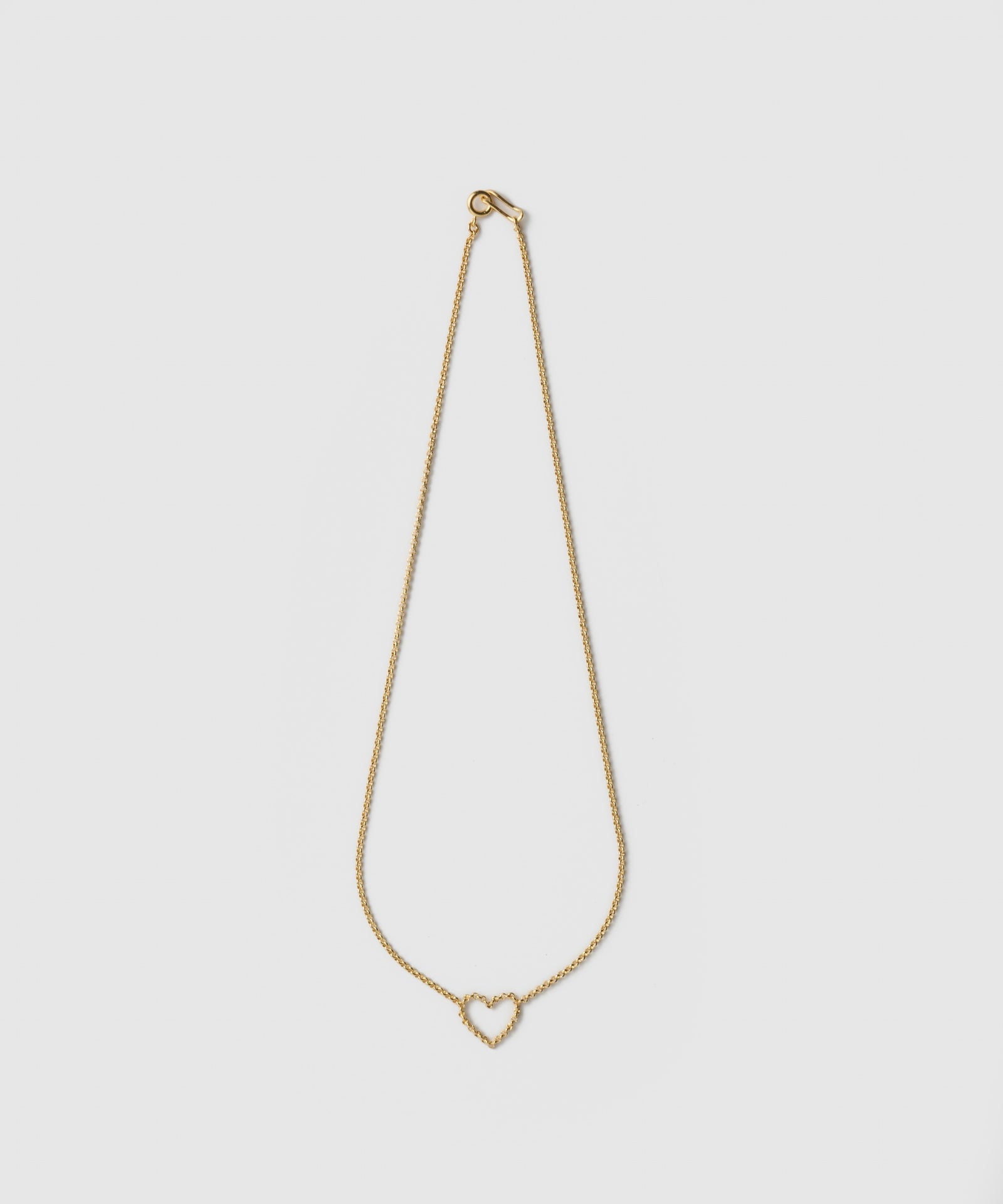 Heart Half Round Chain Necklace｜SV925