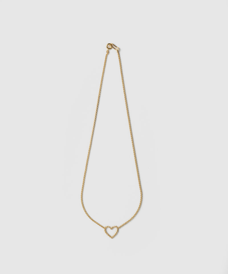 Heart Half Round Chain Necklace｜SV925