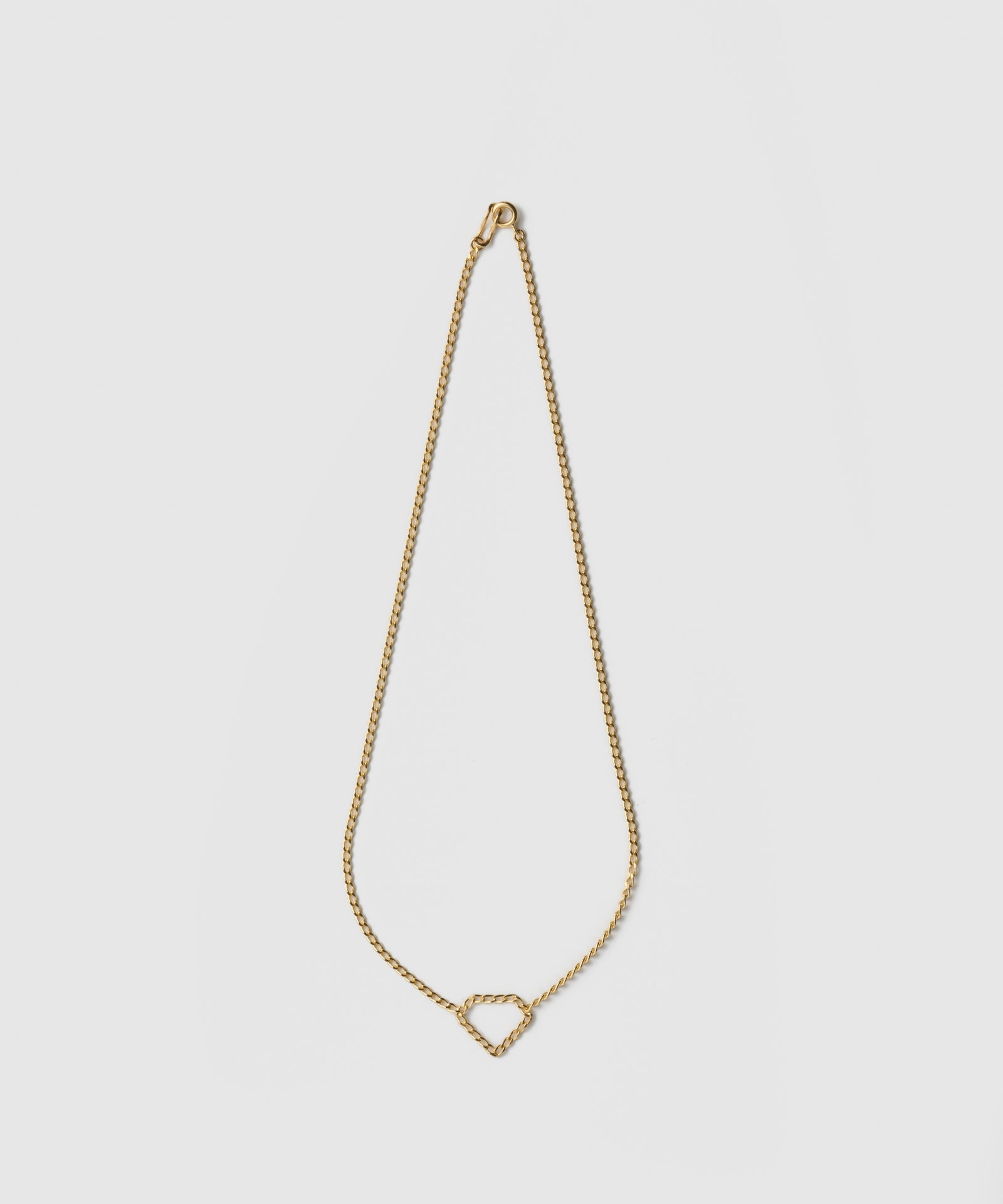 Diamond Long Curb Chian Necklace｜SV925