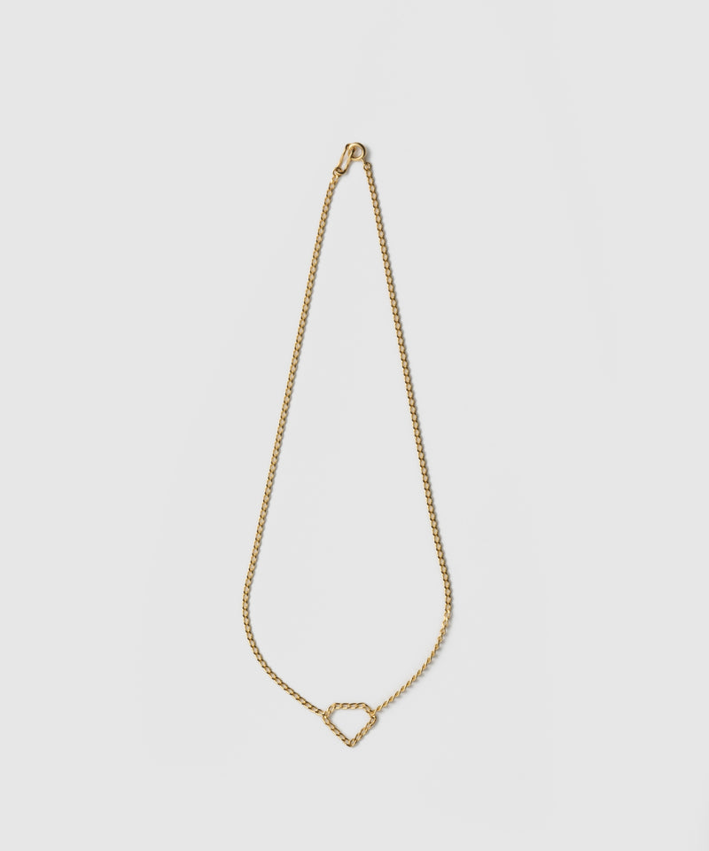 Diamond Long Curb Chian Necklace｜SV925