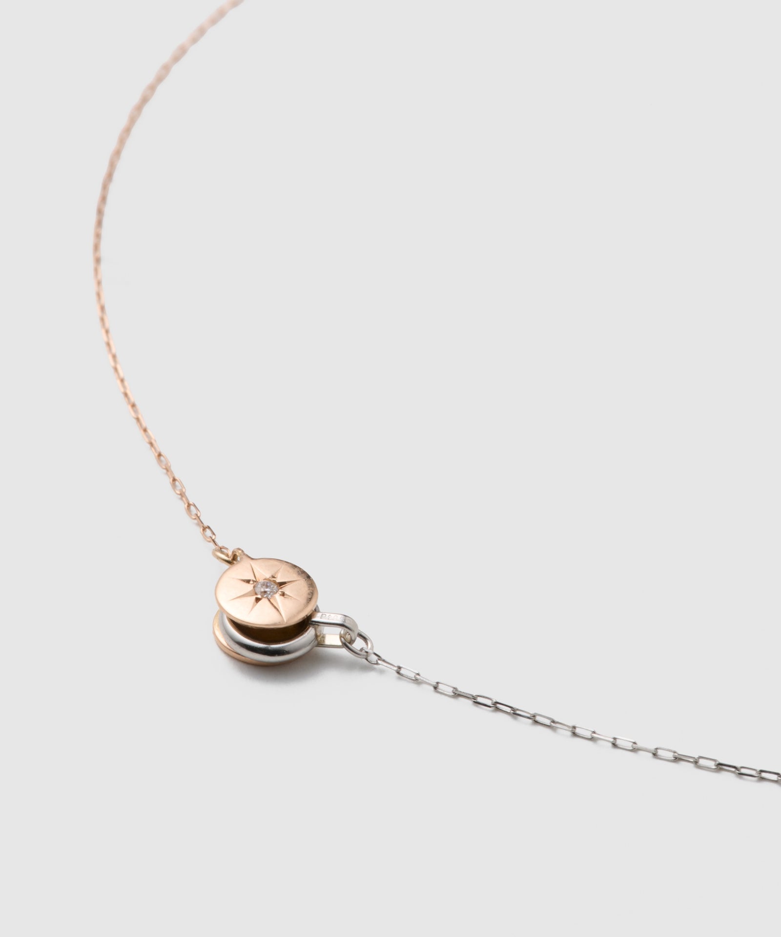 Diamond Glove Trinity Necklace｜K10YG / K18PG / Pt850 / Diamond